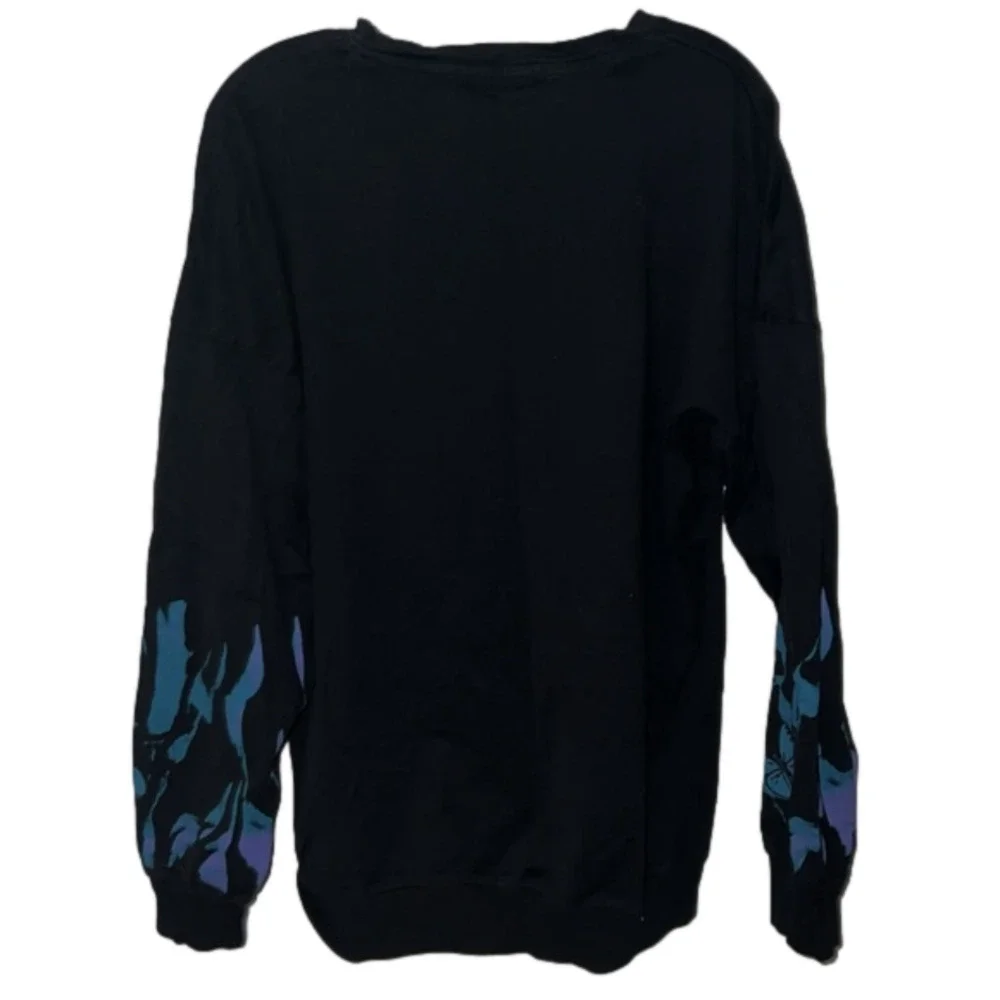 Black Crewneck With Purple/Blue Graphics - Picture 3 of 4